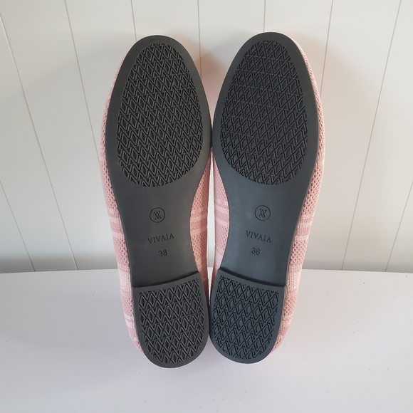 Vivaia Womens Elly Flats Loafers Ballet Shoes Size 38 US 7 Pink - Picture 9 of 10